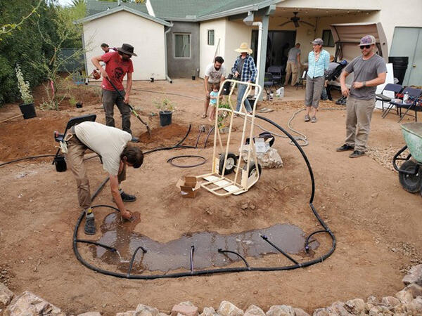 Greywater workshop to install a laundry-to-landscape system.