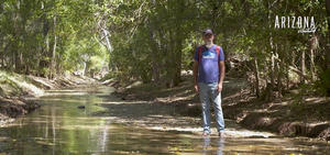 River Restoration Biologist Trevor Hare. 