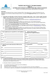 Cover of Composting Toilet Permit Application for Pima County