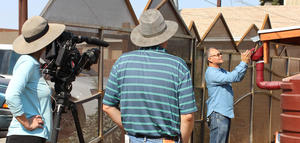 Videographer Sandra Westdahl, journalist Christopher Conover and Cultural Ecologist Joaquin Murrieta-Saldivar.