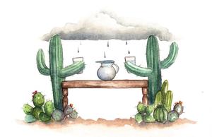 Rain to Table. Illustration by Adela Antoinette