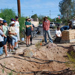 2009: Neighborhood-scale green infrastructure model created in Tucson, transforming 10 city blocks in Rincon Heights neighborhood through 12 workshops with 200 volunteers. Project wins “Making Arizona Competitive in the 21st Century Award” from American Planning Association. 