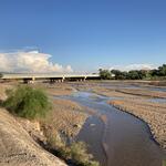 Rillito at Swan Rd, photo of flow