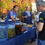 Discussing the different types of teas and snacks WMG provided.