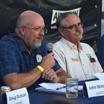 Panelists John Windes (left, with AZ Game & Fish) and Jeff Simms with Bureau of Land Management. 