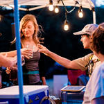 Filling up for the sunset toast