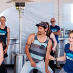 WMG's Lisa Shipek, Rudy Poe, and Deborah Oslik showing off their dance moves