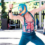 WMG supporter and former staff member Stephen Thomas as un luchador