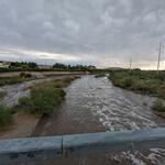 Rillito at Stone Ave, photo of flow