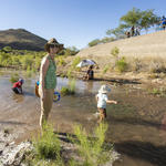Happy kids & adults at the Santa Cruz River release! Photo by Nicci Radhe