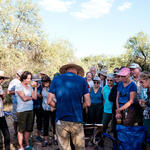 WMG River Restoration Biologist Trevor Hare sharing his knowledge of the riparian ecology of the Tanque Verde Wash