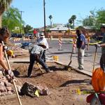 Volunteers installed retrofits in downtown Phoenix