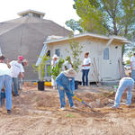 Greywater basin excavation.