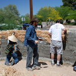 Straw bale wall workshop