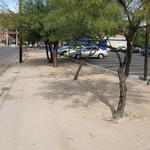 Parking lot prior to reconstruction